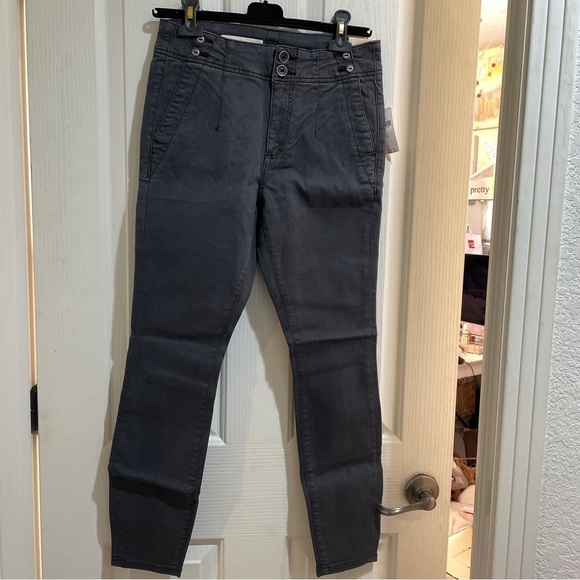 ANTHROPOLOGIE Pilcro High-rise Darted Skinny Jean Grey Black Size 26 Anthro New - Picture 5 of 7